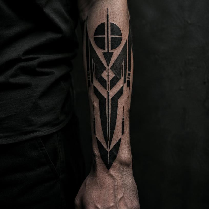 Monolith — Blackwork tattoo